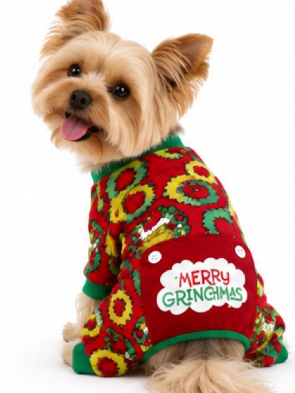 NEW - The Grinch Dog Pajamas Size Small Christmas Holiday Pet PJs Red